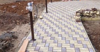 Укладка тротуарной плитки под ключ в Луховицах в октябре