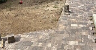 Профессиональная укладка тротуарной плитки на клей в Луховицах в октябре